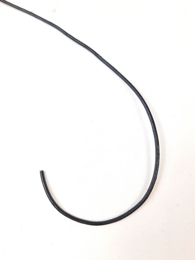 5m rond leerkoord diameter 2mm zwart