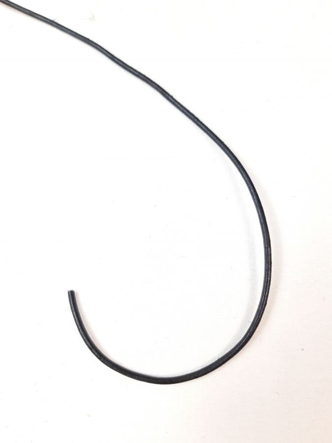 5m rond leerkoord diameter 2mm zwart
