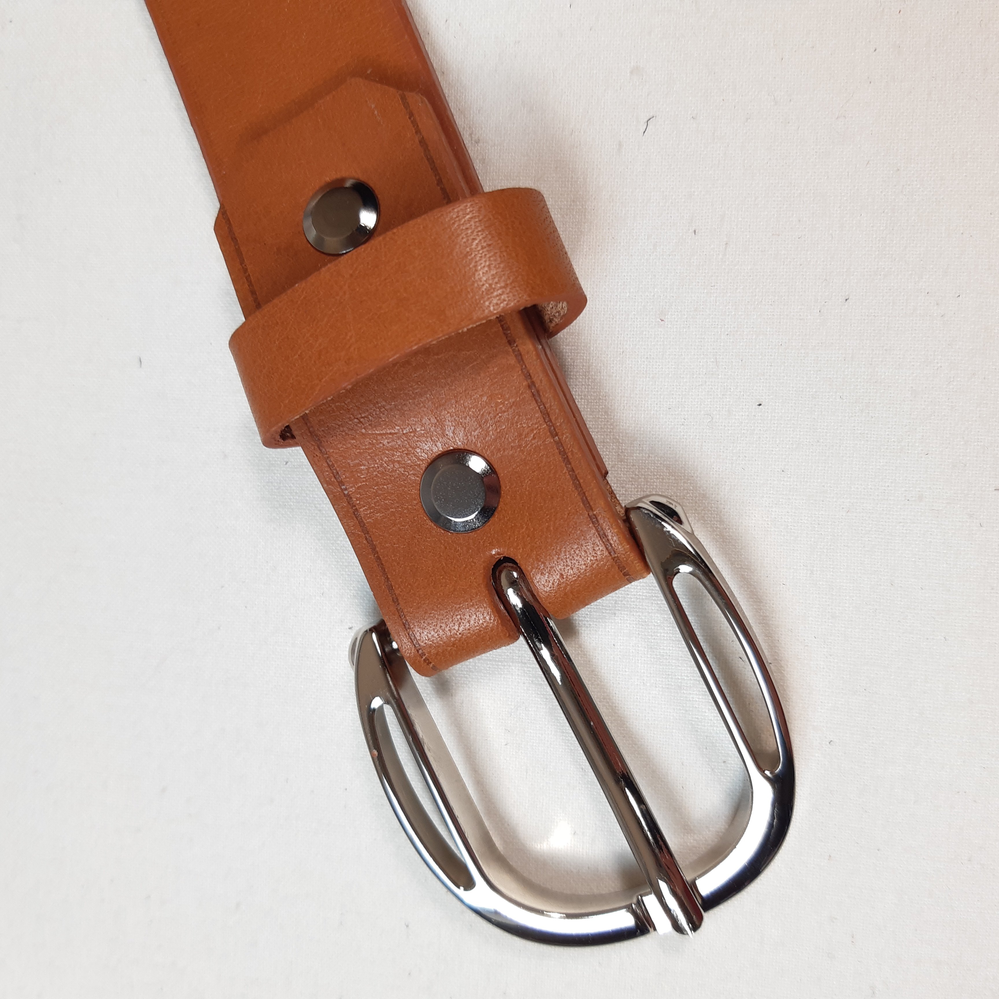 Ceinture cuir coloris havane