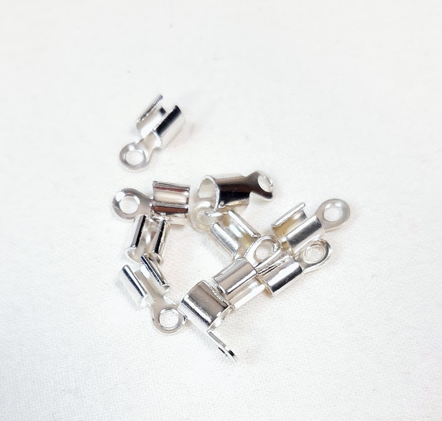 Lot embouts serre fil coloris argent 5mm
