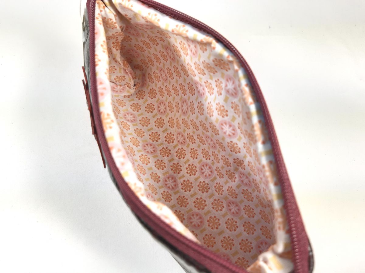 Krokodillenleer make-up tasje.