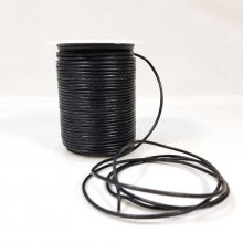50m rond leerkoord diameter 2mm zwart