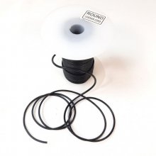 5m rond leerkoord diameter 2mm zwart